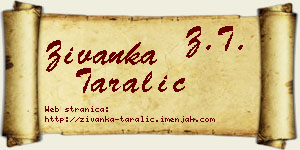 Živanka Taralić vizit kartica